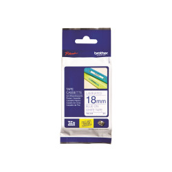 TZE-243 Laminated Tape 18MM 8M Blue On White | APLIUM