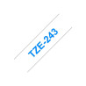 TZE-243 Laminated Tape 18MM 8M Blue On White | APLIUM