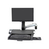 Sv Sit Stand Combo Arm Worksurface Polished | APLIUM