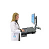 Sv Sit Stand Combo Arm Worksurface Polished | APLIUM
