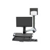 Sv Combo Arm Worksurface Pre-config Med CPU Holder Polish | APLIUM