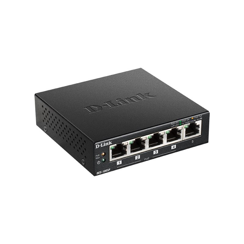 D-Link DES 1005P - Conmutador - sin gestionar - 4 x 10/100 + | APLIUM