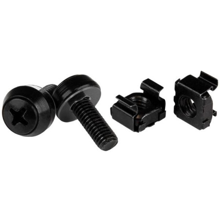M6 Screws+Cage Nuts - 50 Pack Black