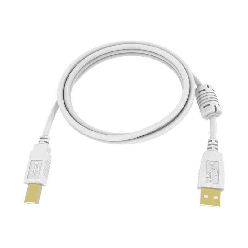 Cable USB 2.0 de 5 m - conectores chapados en oro - núcleo de ferrita