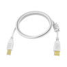 Cable USB 2.0 de 5 m - conectores chapados en oro - núcleo de ferrita