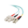 C2G LC-SC 10Gb 50/125 OM3 Duplex Multimode PVC Fiber Optic Cable (LSZH