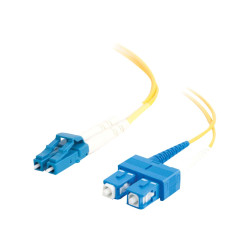 C2G LC-SC 9/125 OS1 Duplex Singlemode PVC Fiber Optic Cable (LSZH) - C