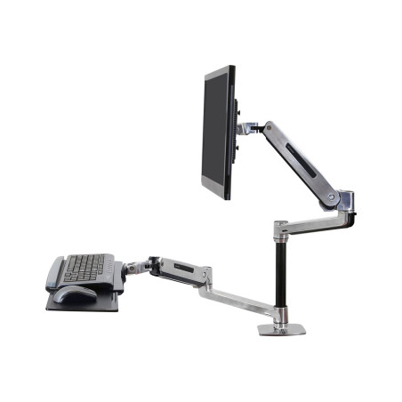 Workfit-lx Polished Sit-stand Desk Mount System | APLIUM