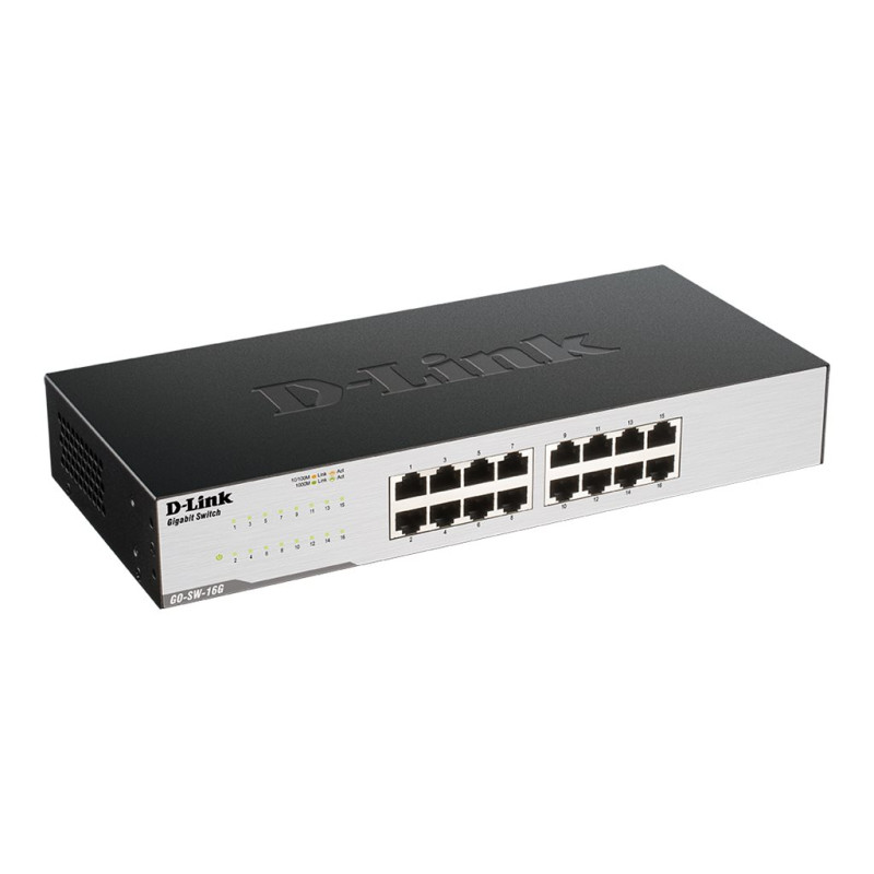 D-Link GO-SW-16G - Conmutador - sin gestionar - 16 x 10/100/1000 - sob