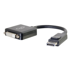C2G 8in DisplayPort to DVI-D Adapter - DP to DVI D Adapter - Black - M