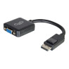 C2G 8in DisplayPort to VGA Adapter - DP to VGA Adapter Converter - Bla