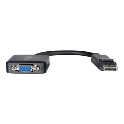 C2G 8in DisplayPort to VGA Adapter - DP to VGA Adapter Converter - Bla