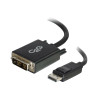 C2G 2m DisplayPort to Single Link DVI-D Adapter Cable M/M - DP to DVI