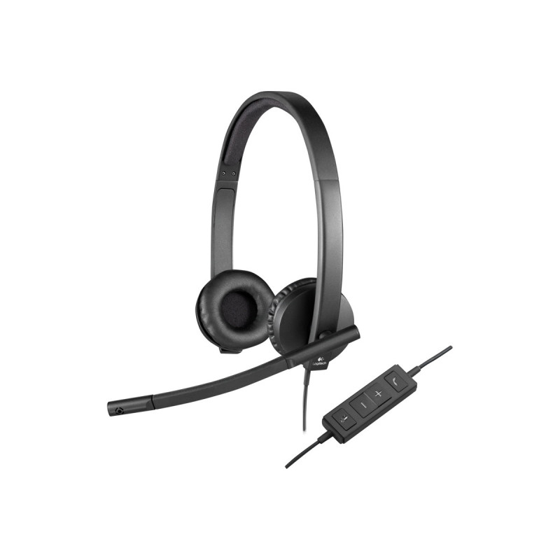 Auriculares Logitech H570E/ con Micrófono/ USB/ Negros | APLIUM