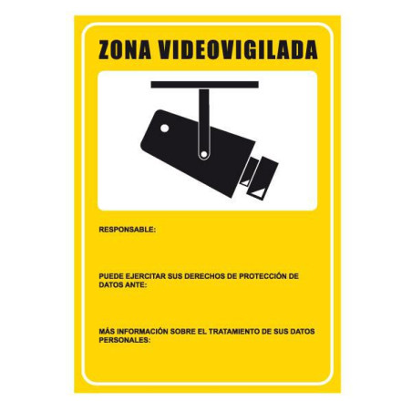 Cartel zona videovigilada
