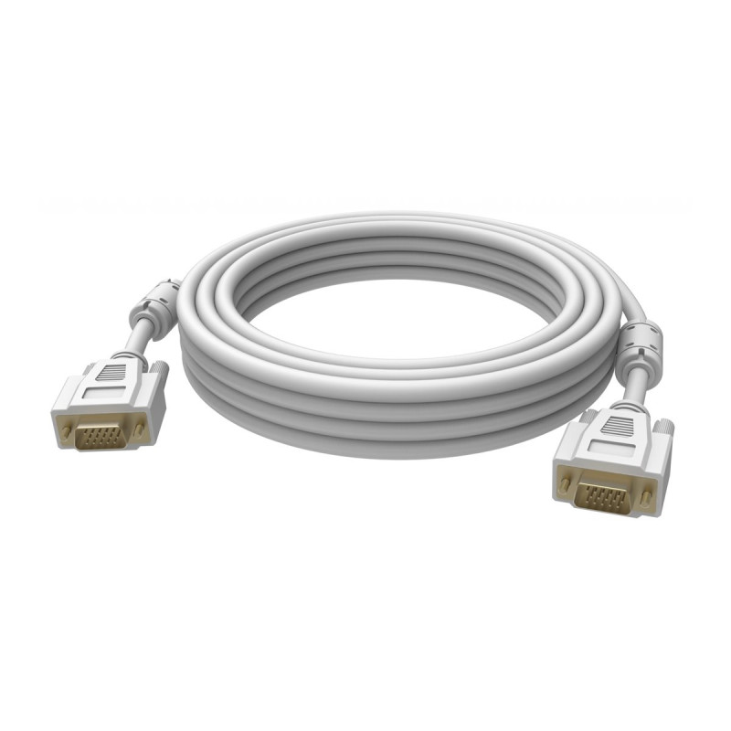 Cable VGA de 3 m - conectores chapados en oro - núcleos de ferrita en