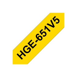 Brother HGE-651V5 - Negro sobre amarillo - rollo (2,4 cm x 8 | APLIUM