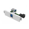 Componente de placa frontal AV modular - módulo USB B (en el frente) a