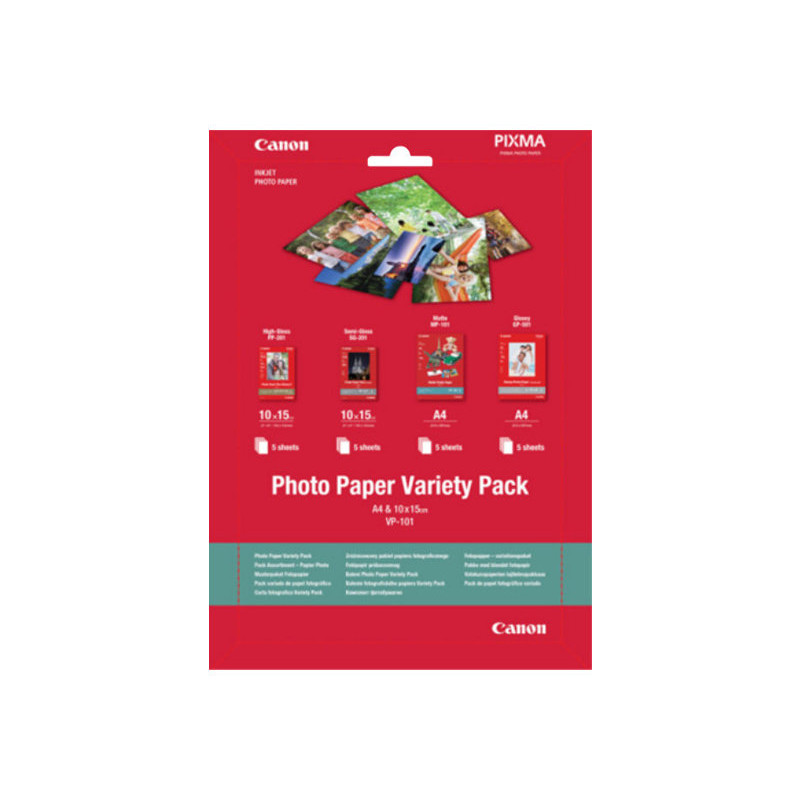 Canon Variety Pack VP-101 - 20 hoja(s) kit de papel fotográfico - para