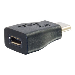 C2G USB 2.0 USB Type C to USB Micro B Adapter M/F - USB C to Phone Bla