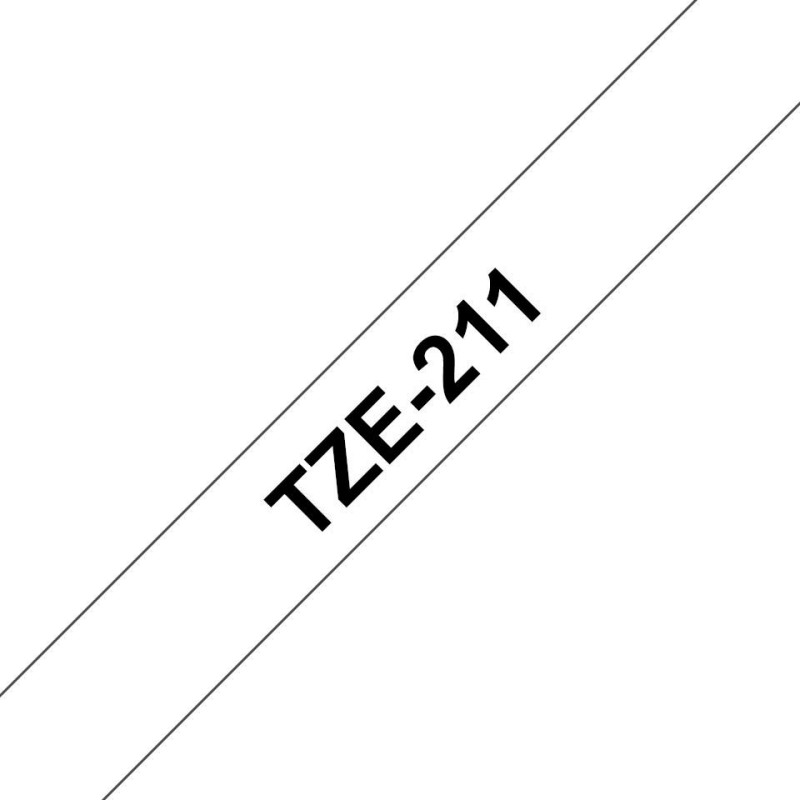 Tape Black on White 6mm