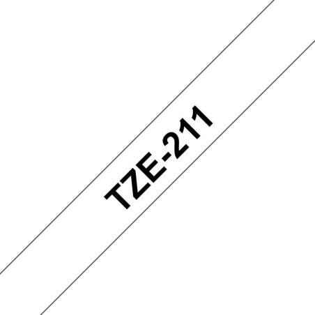 Tape Black on White 6mm