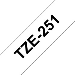 P-Touch Tape Black On White