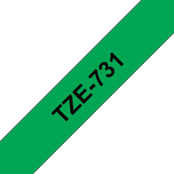 Tape Black on Green 12mm