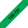 Tape Black on Green 12mm