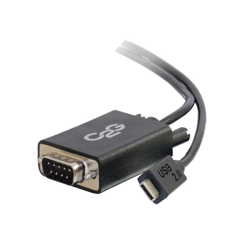 C2G USB 2.0 USB C to DB9 Serial RS232 Adapter Cable Black - | APLIUM