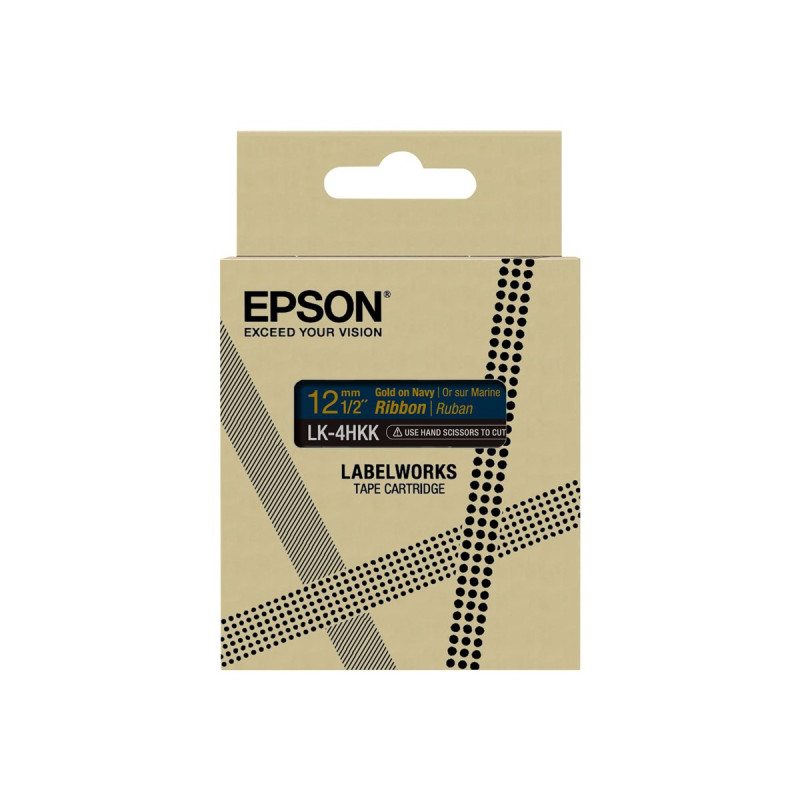 Epson LabelWorks LK-4HKK - Satinado - dorado sobre azul marino - Rollo