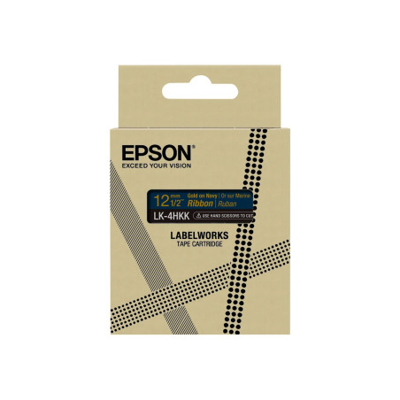 Epson LabelWorks LK-4HKK - Satinado - dorado sobre azul marino - Rollo