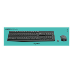 Logitech MK235 - Juego de teclado y ratón - inalámbrico - 2.4 GHz - Pa