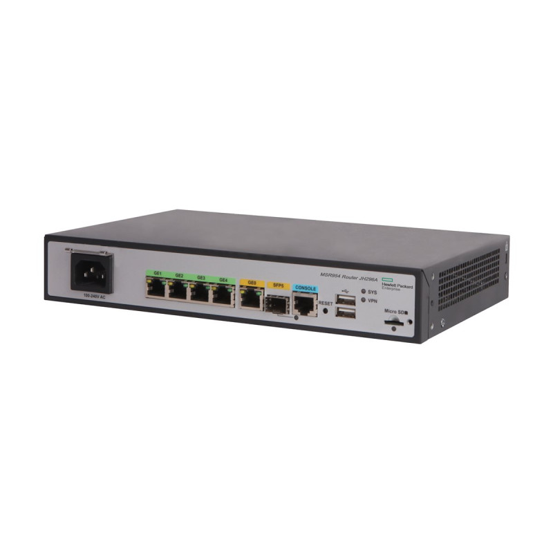 HPE MSR954 - Router conmutador de 4 puertos - 1GbE - montable en rack