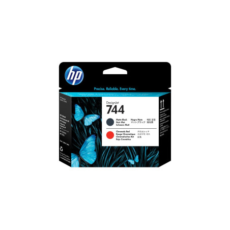 HP 744 - Negro, rojo cromático - cabezal de impresión - para DesignJet