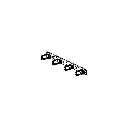 19 wire management 1U plast bl single