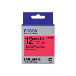 Epson LabelWorks LK-4RBP - Negro sobre rojo - Rollo (1,2 cm x 9 m) 1 c