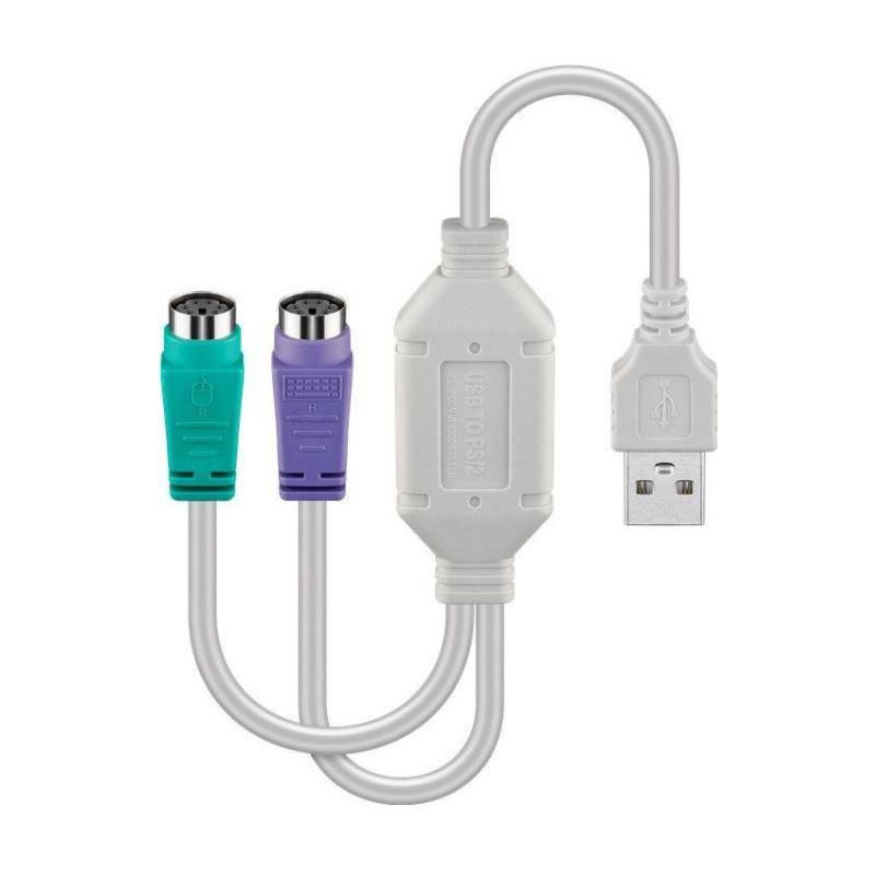 USB A - Converter 2x PS/2 0,3m