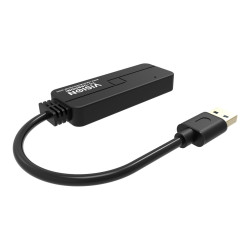 Cable USB A a HDMI: se conecta a USB y tiene un conector HDMI de tamañ