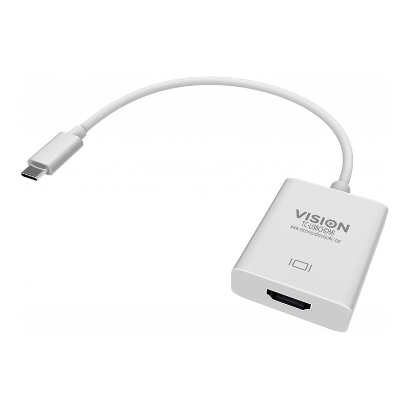 Adaptador USB C a HDMI: se conecta a USB C y tiene un conector HDMI de