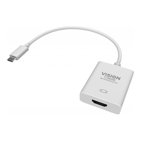 Adaptador USB C a HDMI: se conecta a USB C y tiene un conector HDMI de