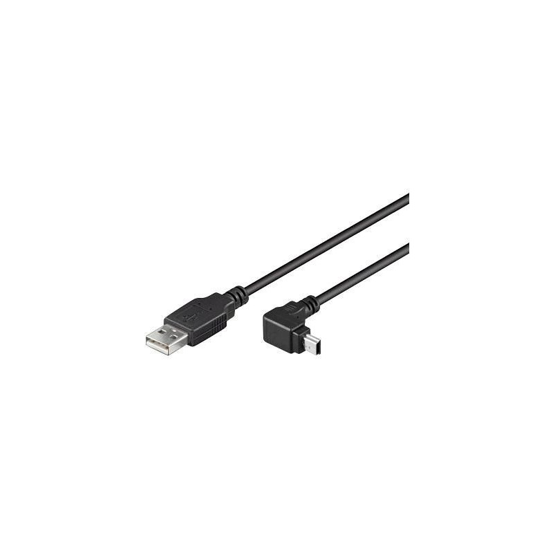 USB A - Mini USB Angled B 5P