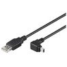 USB A - Mini USB Angled B 5P