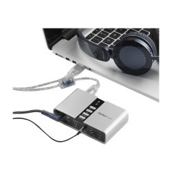 StarTech.com Tarjeta de Sonido 7.1 USB Externa Adaptador Conversor pue