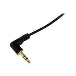 Cable Delgado De Audio Estereo 3.5MM De 30CM Acodado Macho | APLIUM