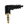 Cable Delgado 30CM Audio Plug De 3.5MM Estereo Acodado Macho | APLIUM