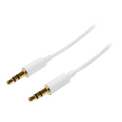 3m White Slim 3.5mm Stereo Audio Cable | APLIUM
