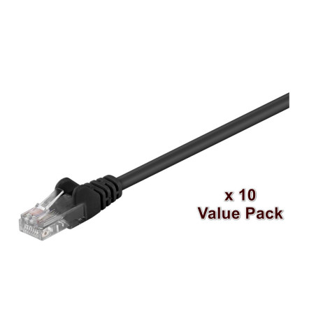U/UTP CAT5e 3M Black 10 Pack