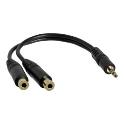 StarTech.com Cable 15cm Adaptador Audio Divisor de Auriculares Mini-Ja