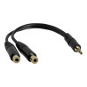 StarTech.com Cable 15cm Adaptador Audio Divisor de Auriculares Mini-Ja